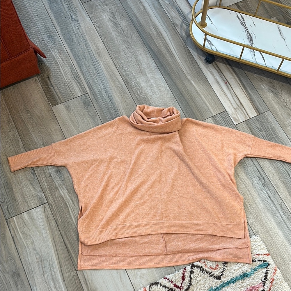 Cherish Orange Cowl Neck Sweater Oversized Cozy